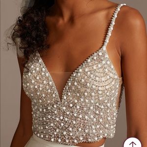 David’s bridal embellished spaghetti strap top